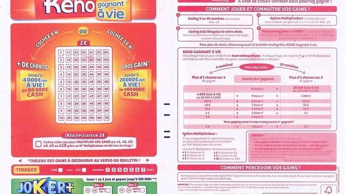 découvrez les résultats du keno du 19 avril 2025 et plongez dans l'excitation des tirages. restez informé des numéros gagnants et de toutes les informations essentielles pour maximiser vos chances. ne manquez pas cette opportunité de jouer et de gagner !